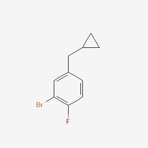 molecular formula C10H10BrF B6316363 2-Bromo-4-(cyclopropylmethyl)-1-fluorobenzene CAS No. 1369790-33-9