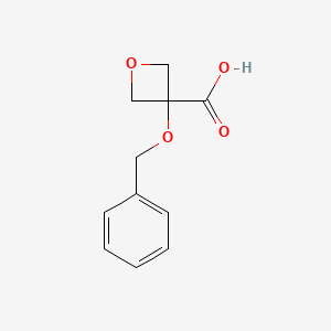 molecular formula C11H12O4 B6316374 3-(Benzyloxy)oxetane-3-carboxylic acid CAS No. 1888786-93-3