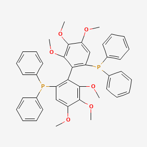 molecular formula C42H40O6P2 B6316396 (S)-(4,4',5,5',6,6'-Hexamethoxybiphenyl-2,2'-diyl)bis(diphenylphosphine) CAS No. 133545-30-9