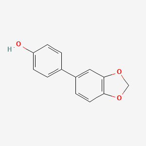 molecular formula C13H10O3 B6316407 4-(3,4-Methylenedioxyphenyl)phenol, 95% CAS No. 220616-14-8
