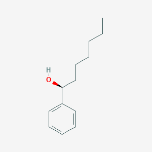 molecular formula C13H20O B6316420 (S)-1-Phenyl-1-heptanol, ee 91% CAS No. 88641-30-9