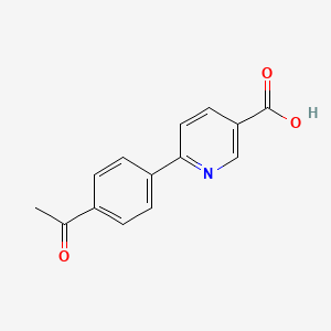 molecular formula C14H11NO3 B6316428 6-(4-Acetylphenyl)nicotinic acid, 95% CAS No. 733776-51-7