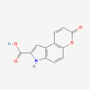 molecular formula C12H7NO4 B6316429 7-Oxo-3,7-dihydropyrano[3,2-e]indole-2-carboxylic acid;  95% CAS No. 343595-31-3