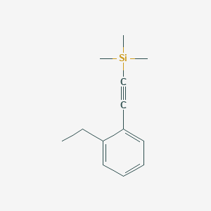 molecular formula C13H18Si B6316432 (2-Ethyl-phenylethynyl)-trimethyl-silane, 97% CAS No. 492448-53-0