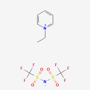 molecular formula C9H10F6N2O4S2 B6316466 1-Ethylpyridinium bis(trifluoromethylsulfonyl)imide;  99% CAS No. 712354-97-7
