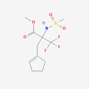Methyl 2-(cyclopent-1-en-1-ylmethyl)-3,3,3-trifluoro-2-[(methylsulfonyl)amino]-propanoate, 97%