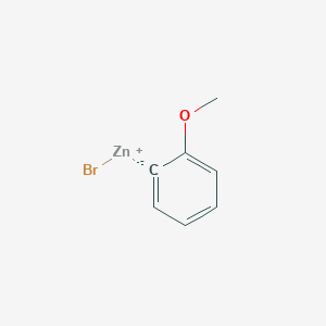 molecular formula C7H7BrOZn B6316516 2-Methoxyphenylzinc bromide, 0.50 M in THF CAS No. 150766-94-2