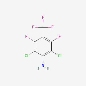 molecular formula C7H2Cl2F5N B6316564 2,6-Dichloro-3,5-difluoro-4-(trifluoromethyl)aniline CAS No. 123973-28-4