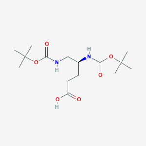 molecular formula C15H28N2O6 B6316594 (S)-4,5-Bis(Boc-amino)-pentanoic acid CAS No. 156604-28-3