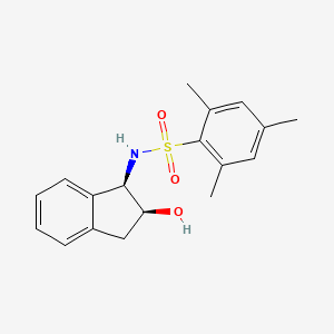 molecular formula C18H21NO3S B6316669 N-((1R,2S)-2-Hydroxy-2,3-dihydro-1H-inden-1-yl)-2,4,6-trimethylbenzenesulfonamide CAS No. 175848-32-5