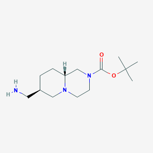 molecular formula C14H27N3O2 B6316702 (7R,9aR)-t-Butyl 7-(aminomethyl)hexahydro-1H-pyrido[1,2-a]pyrazine-2(6H)-carboxylate CAS No. 373646-56-1