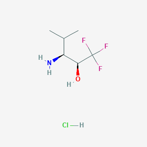 molecular formula C6H13ClF3NO B6316733 (2S,3S)-3-Amino-1,1,1-trifluoro-4-methyl-pentan-2-ol hydrochloride CAS No. 144125-43-9