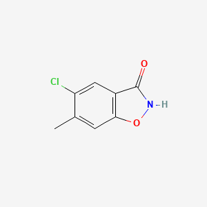 molecular formula C8H6ClNO2 B6316737 5-Chloro-6-methyl-benzo[d]isoxazol-3-ol CAS No. 855996-72-4