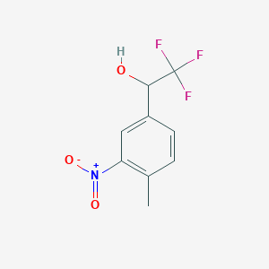 molecular formula C9H8F3NO3 B6316741 2,2,2-Trifluoro-1-(4-methyl-3-nitrophenyl)ethanol CAS No. 1546999-53-4