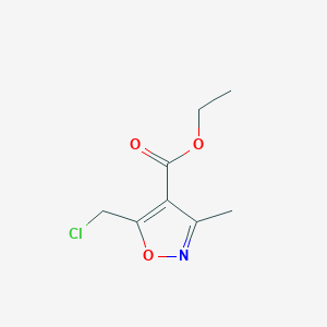 molecular formula C8H10ClNO3 B6316785 5-Chloromethyl-3-methyl-isoxazole-4-carboxylic acid ethyl ester;  95% CAS No. 500906-24-1