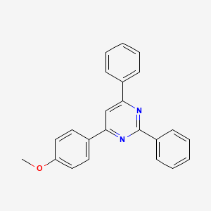 molecular formula C23H18N2O B6316876 2,6-Diphenyl-4-(4-methoxyphenyl)pyrimidine CAS No. 67073-24-9