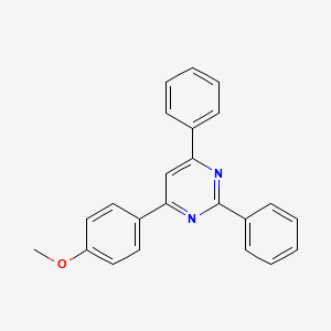 molecular formula C23H18N2O B6316876 Pyrimidine, 4-(4-methoxyphenyl)-2,6-diphenyl- CAS No. 67073-24-9