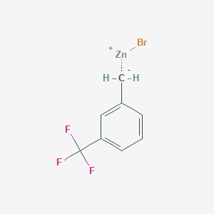 molecular formula C8H6BrF3Zn B6316883 (3-(Trifluoromethyl)benzyl)zinc bromide, 0.50 M in THF CAS No. 289884-76-0