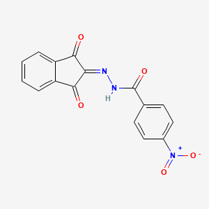 molecular formula C16H9N3O5 B6316890 N-(Aza(1,3-dioxoindan-2-ylidene)methyl)(4-nitrophenyl)formamide CAS No. 331851-57-1