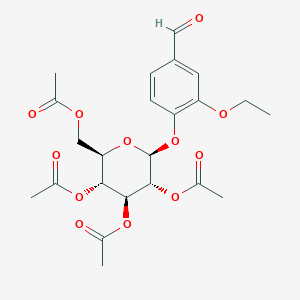 molecular formula C23H28O12 B6316896 Ethylvanillin-ß-glucosid-tetraacetate;  98% CAS No. 121358-45-0