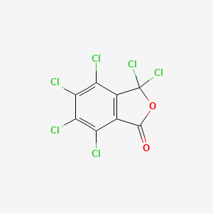 molecular formula C8Cl6O2 B6316989 3,3,4,5,6,7-Hexachloro- 1(3H)-isobenzofuranone, 98% CAS No. 34973-43-8
