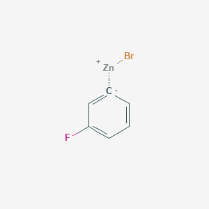 molecular formula C6H4BrFZn B6317012 3-Fluorophenylzinc bromide, 0.50 M in THF CAS No. 181705-91-9