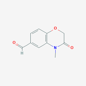 molecular formula C10H9NO3 B6317016 4-Methyl-3-oxo-3,4-dihydro-2H-benzo[1,4]oxazine-6-carbaldehyde CAS No. 189345-96-8