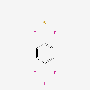 molecular formula C11H13F5Si B6317042 1-[Difluoro(trimethylsilyl)methyl]-4-(trifluoromethyl)-benzene, 97% CAS No. 149194-32-1