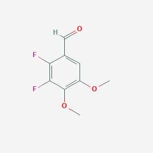 molecular formula C9H8F2O3 B6317079 2,3-Difluoro-4,5-dimethoxybenzaldehyde CAS No. 172657-04-4