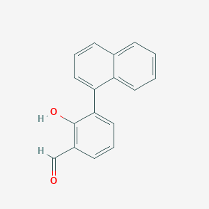molecular formula C17H12O2 B6317122 2-Formyl-6-(naphthalen-1-yl)phenol, 95% CAS No. 14562-14-2