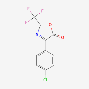 molecular formula C10H5ClF3NO2 B6317136 4-(4-Chlorophenyl)-2-(trifluoromethyl)-5(2H)-oxazolone CAS No. 122460-66-6