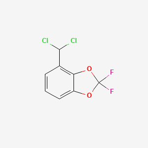 molecular formula C8H4Cl2F2O2 B6317165 4-(Dichloromethyl)-2,2-difluoro-1,3-benzodioxole;  90% CAS No. 149045-77-2