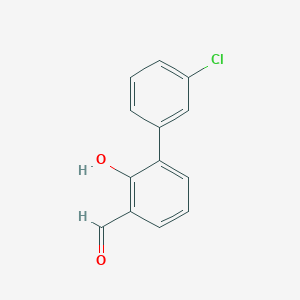 molecular formula C13H9ClO2 B6317243 6-(3-Chlorophenyl)-2-formylphenol, 95% CAS No. 343603-88-3