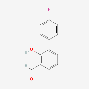 molecular formula C13H9FO2 B6317289 6-(4-Fluorophenyl)-2-formylphenol, 95% CAS No. 343603-87-2