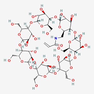 molecular formula C45H73NO35 B6317336 6-Acrylamido-beta-cyclodextrin, 75% CAS No. 131991-70-3