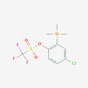 molecular formula C10H12ClF3O3SSi B6317340 4-Chloro-2-(trimethylsilyl)phenyl trifluoromethanesulfonate CAS No. 262373-16-0