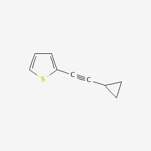 molecular formula C9H8S B6317360 2-Cyclopropylethynyl-thiophene, 97% CAS No. 445424-06-6