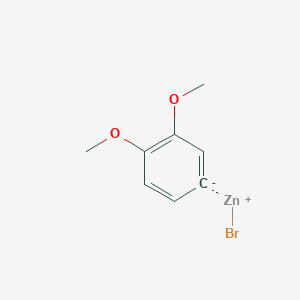 molecular formula C8H9BrO2Zn B6317407 3,4-Dimethoxyphenylzinc bromide, 0.50 M in THF CAS No. 138207-10-0