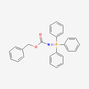 molecular formula C26H22NO2P B6317492 N-(Triphenylphosphoranylidene)-carbamic acid phenylmethyl ester, 90% CAS No. 81357-08-6