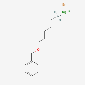 molecular formula C13H19BrMgO B6317499 6-(Benzyloxy)hexylmagnesium bromide, 0.50 M in THF CAS No. 112026-22-9