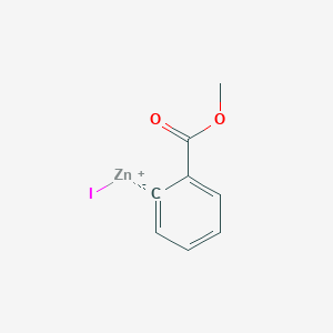 molecular formula C8H7IO2Zn B6317556 2-(Methoxycarbonyl)phenylzinc iodide, 0.50 M in THF CAS No. 693232-15-4