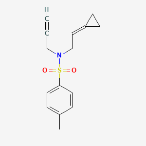 molecular formula C15H17NO2S B6317624 N-(2-Cyclopropylidene-ethyl)-4-methyl-N-prop-2-ynyl-benzenesulfonamide CAS No. 158390-80-8