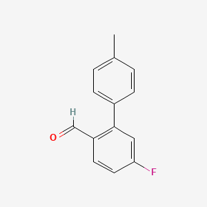 molecular formula C14H11FO B6317822 5-氟-4'-甲基-[1,1'-联苯]-2-甲醛 CAS No. 1537906-49-2