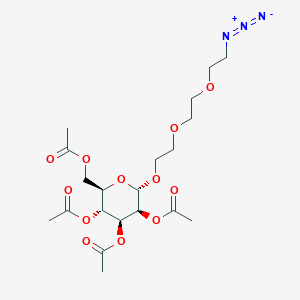 molecular formula C20H31N3O12 B6317969 (2-(2-(2-Azidoethoxy)ethoxy)ethyl)-2,3,4,6-tetra-O-acetyl-alpha-D-mannopyranoside CAS No. 153252-68-7