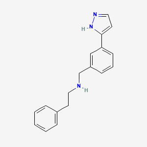 Phenethyl-[3-(2H-pyrazol-3-yl)-benzyl]-amine, 95%