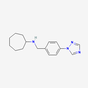 Cycloheptyl-(4-[1,2,4]triazol-1-yl-benzyl)-amine, 95%