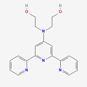 molecular formula C19H20N4O2 B6318015 2-[(2-Hydroxyethyl)[6-(pyridin-2-yl)-[2,2'-bipyridin]-4-yl]amino]ethan-1-ol CAS No. 183112-84-7