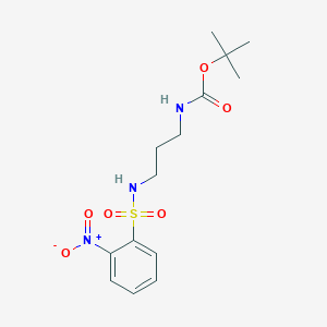 molecular formula C14H21N3O6S B6318023 N-Nosyl-N'-Boc-1,3-diaminopropane, N-(2-Nitrobenzenesulfonyl)-N'-(t-Butyloxycarbonyl)-1,3-diaminopropane CAS No. 240423-18-1
