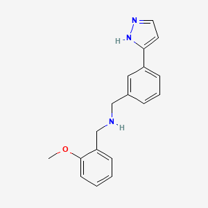 molecular formula C18H19N3O B6318028 (2-Methoxy-benzyl)-[3-(2H-pyrazol-3-yl)-benzyl]-amine, 95% CAS No. 179057-00-2