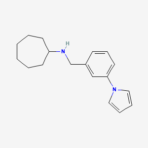 molecular formula C18H24N2 B6318033 Cycloheptyl-(3-pyrrol-1-yl-benzyl)-amine CAS No. 179055-39-1